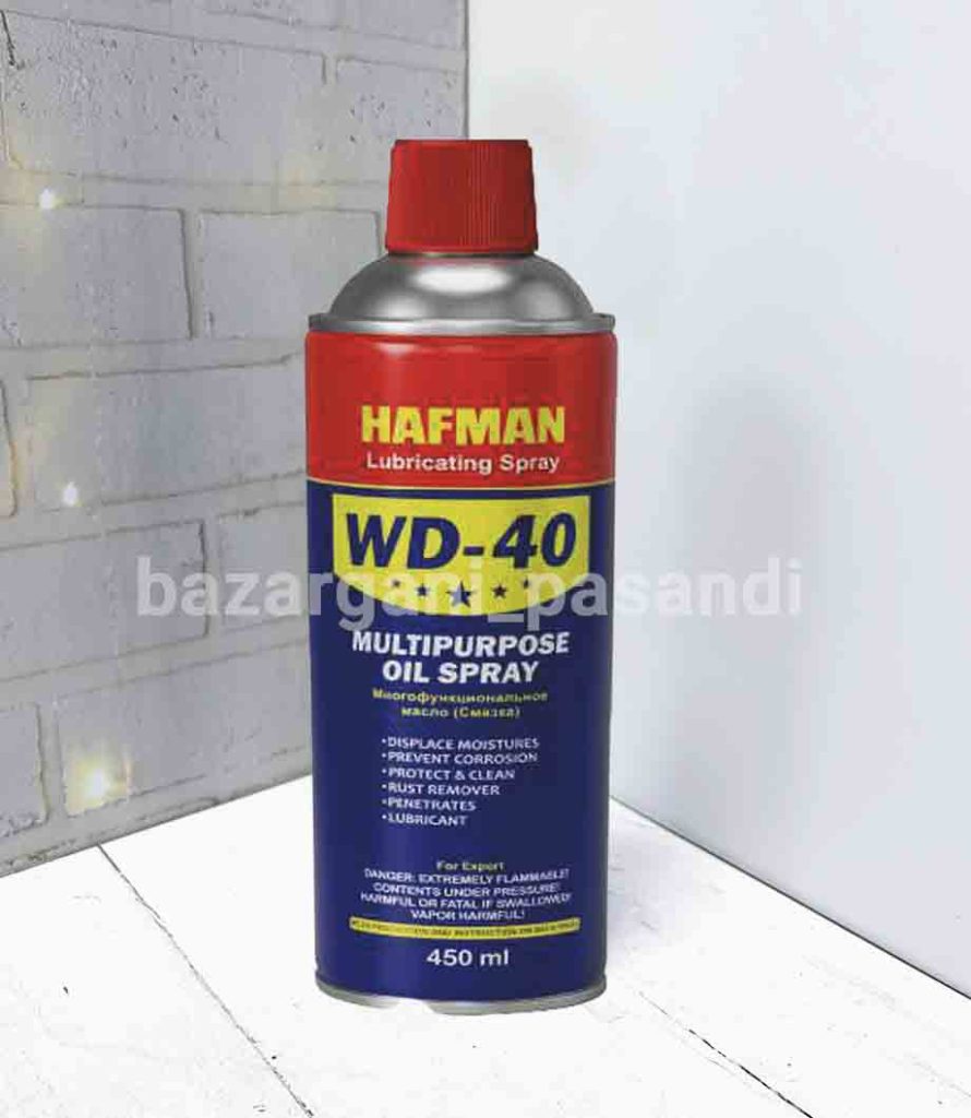 اسپری روان کننده WD-40 هافمن برای جلوگیری از زنگ‌زدگی و کاهش اصطکاک قطعات فلزی
