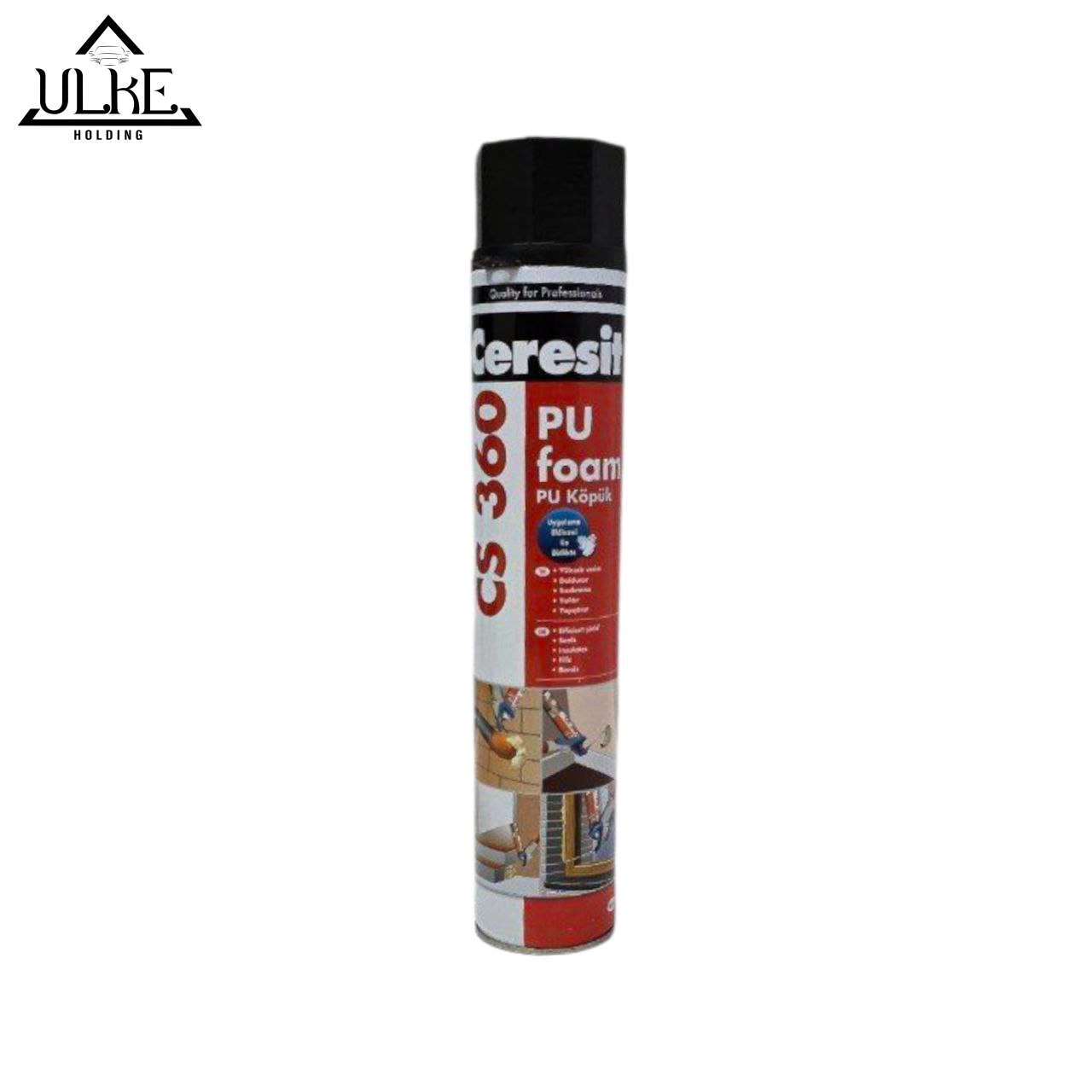 spray-foam-cs360-pu-ceresit اسپری فوم CS 360 پلی اورتان سرزیت 750 میل برای نصب درب و پنجره و عایق کاری