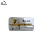 ایر براش طلایی کاسه رو آتیس با نازل 0.3 میلی‌متر مدل ab140 با عملکرد دوکاره