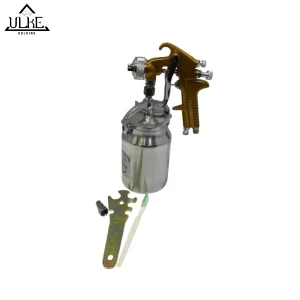 پیستوله رنگ سه تنظیمه کاسه زیر سالکامیکس مدل 4001 کاسه زیر با سوزن 1.8 میلی‌متر و بدنه طلایی