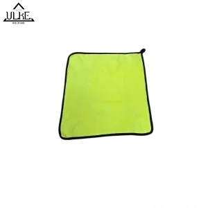 دستمال میکروفایبر دور دوخت اولکه 40*40 (رنگ لیمویی).