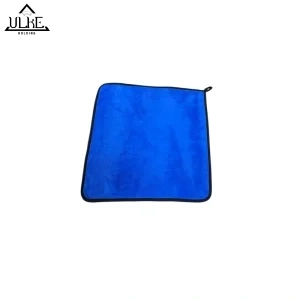 دستمال میکروفایبر دور دوخت آبی اولکه ۴۰x۴۰ (بافت استاندارد).