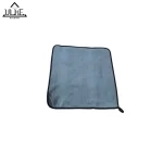 دستمال میکروفایبر دور دوخت اولکه 40*40 خاکستری روشن.