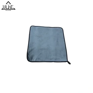 دستمال میکروفایبر دور دوخت اولکه 40*40 خاکستری روشن.